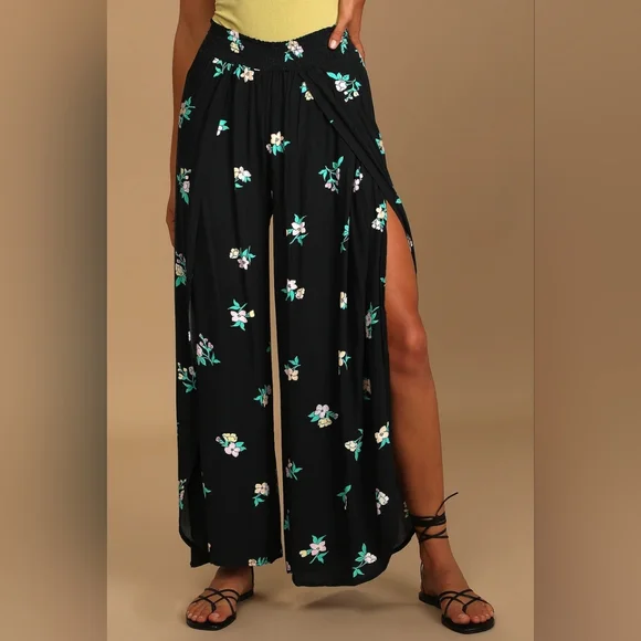 Billabong Wandering Soul Floral Print Wide-Leg Pants - Picture 2 of 6